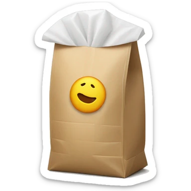 A food bag, made of carboard sealable filled with a flour sticker