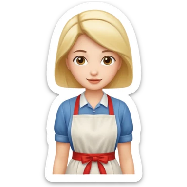 woman with apron sticker