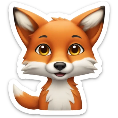 Cute fox sticker
