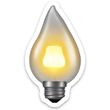 una bombilla de luz apagada sticker