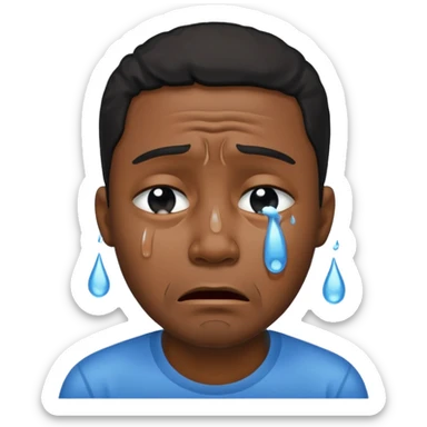 ￼ crying, black man sticker