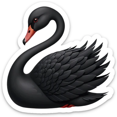 Black swan sticker