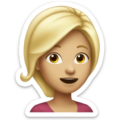 Blonde girl singing  sticker