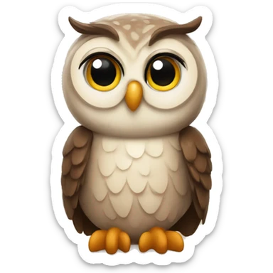 An owl in love  sticker