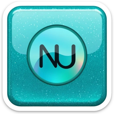 Teal Glittery uno reverse card that says no u in the middle sticker