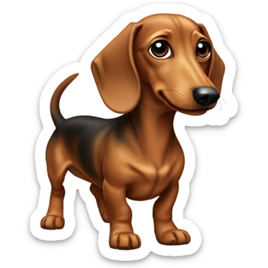 weenie dog sticker