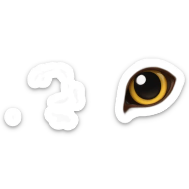 een bruine kat met bruine ogen sticker