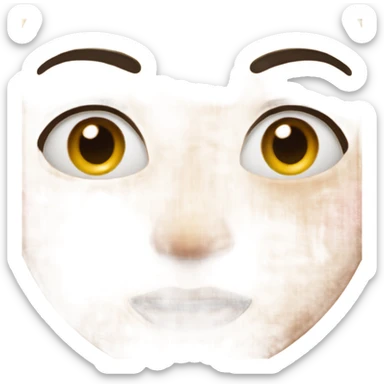 Pursed lips side eye sticker