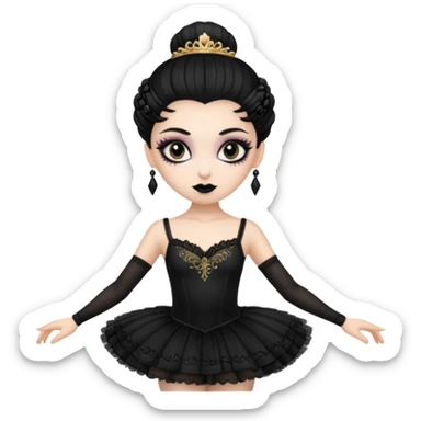 A pretty and beautiful gothic ballet emoji sticker