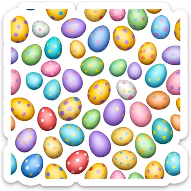 Easter eggs hidden sticker