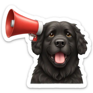 Newfoundland with a bullhorn sticker