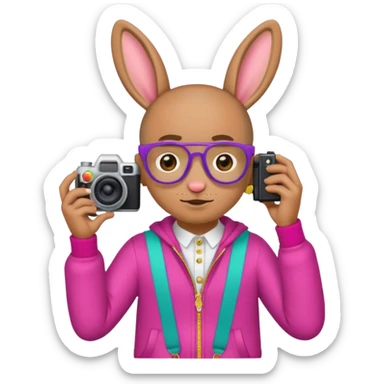 Necesito 5 emojis de Bad bunny con temática de su álbum debí tirar mas fotos, sticker
