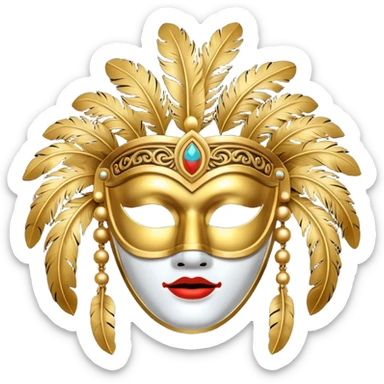 ancient Roman party mask sticker