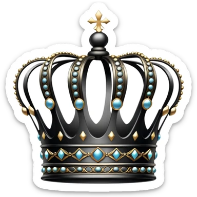 Black crown sticker