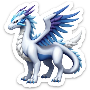 Kyurem-reshiram-dialga-suicune-hybrid, full body sticker