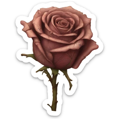 Decaying rose sticker
