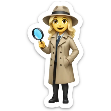 Blonde girl detective sticker