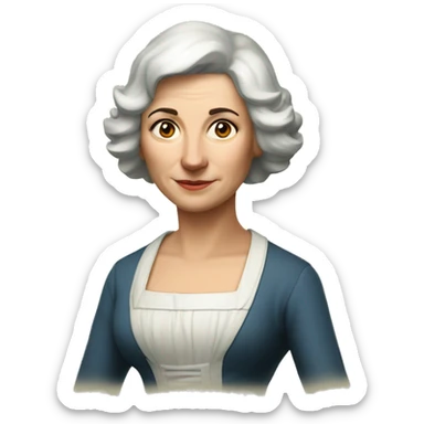 style Bosch, portrait de  la femme Ève vue de face sticker