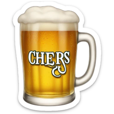 cheers beer sticker