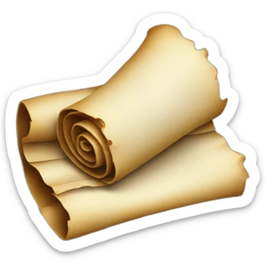  a scroll of parchment with a pile of salt sticker