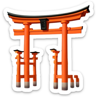 ​Cinematic Realistic Itsukushima Shrine, depicted as the iconic floating torii gate and shrine complex on the water, with vibrant vermilion hues contrasting against the serene blue sea and sky, rendered with intricate architectural details and soft, ethereal lighting that captures its spiritual beauty, sticker