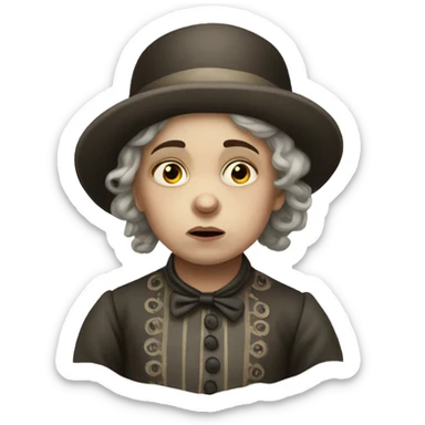 Frail Sickly Victorian child sticker