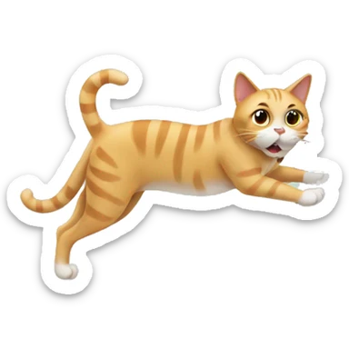 cat on treadmill  sticker