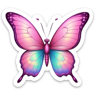 Really pretty magical pink butterfly sticker
