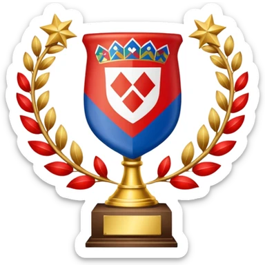 A trophy for Croatian championship sticker