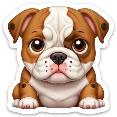 perrito bulldog con manchas  sticker