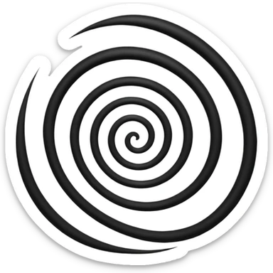 Make a hypnosis black and white spiral sticker
