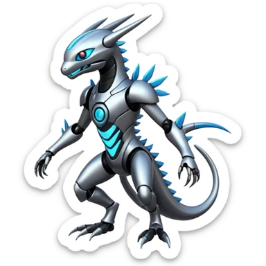 Modern Cyber Lombax-Fakémon-creature, full body sticker