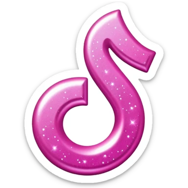 glitter pink logo TikTok sticker