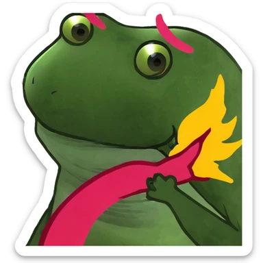 Pink fire streak sticker