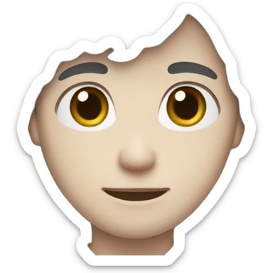 Medic man with no, pale skin, blue eyes sticker