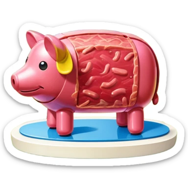  SPAM meat jeff koons style sculpture art french landscape  sticker