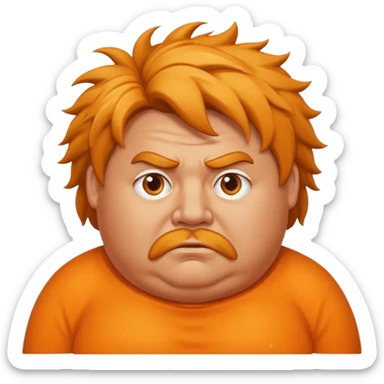 Fat orange man with awful hair sticker