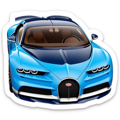 Bugatti Chiron - Bugatti (Model Year: 2022) (Iconic colour: Blue and black) sticker