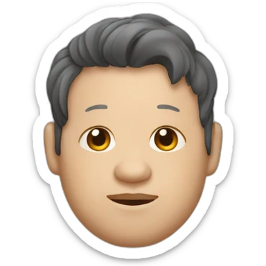 Gordito, dormilón con pelo blanco sticker