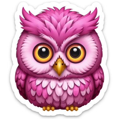 image of a pink owl sticker