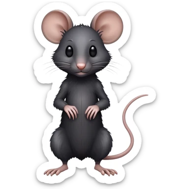 Humanoid black rat sticker