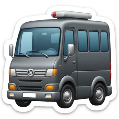 quiero un emoji de un camion en tonos grises sticker