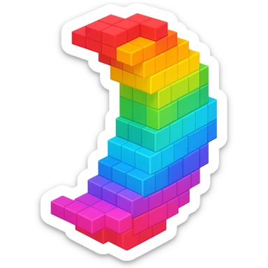 Rainbow Moon sticker