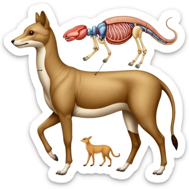 Animal anatomy sticker