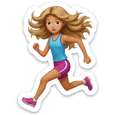 Menina correndo sticker
