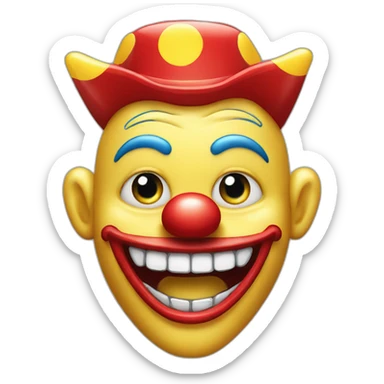 Clown avec des grillz en diamant sticker