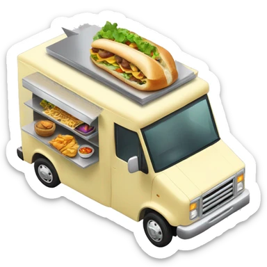 Toyota 2027 flying mini limousine food truck  sticker