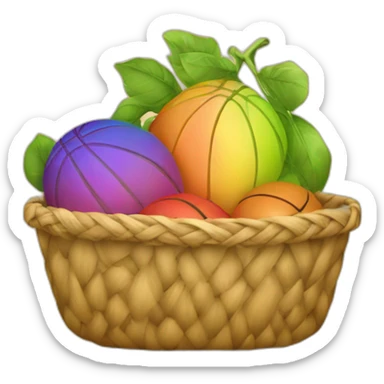 Panier de basket lgbt sticker