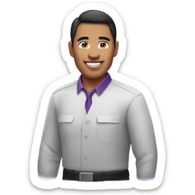 Asian man working at Taco Bell  sticker