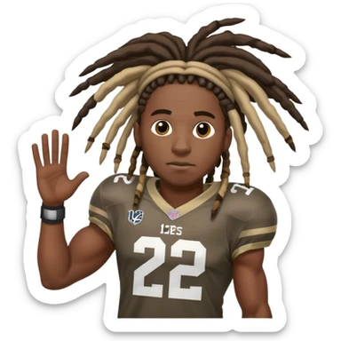 African-American with dreads CU football player number 12 sticker